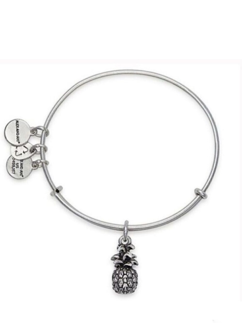Alex and Ani Pineapple Charm Expandable Wire Bracelet